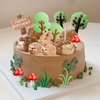 Woodland Animals Cake Topper Hedgehog cake decoration Hedgehog Mushroom Birthday Party Supplies