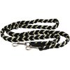 6 Way European Multifunctional Braided Dog Leash, Adjustable Schutzhund Lead 42"-68" Long 4 Sizes Beige (Small: 5/8" Wide)