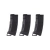 Lancer Tactical Airsoft M4 M16 Series Polymer 130 Round Transparent Window High Speed Mid-Cap Airsoft Magazine -Pack of Three (Black)