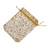 Wedding Favors Small Gift Bags, 100pcs 3.9x4.7 Inch (10x12cm) Gold Organza Bags for Party Favor Bags Small Business Candy Bags Mesh Bag (Gold, 3.9''x4.7'')
