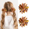 2PCS Orange Korker Bows for Girls Fall Thanksgiving Hair Clip Curly Bow Hair Clip Ribbon Ponytail Bows Alligator Clip Hair Barrette Thanksgiving Halloween Hair accessory for Girls Toddlers Kids(A)