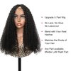 V SHOW 20 Inch V Part Deep Wave Human Hair Wigs Glueless for Women V Part Wig Human Hair No Leave Out Curly Wave Upgrade U Part Wigs 150% Density 20inch Natural Black Color