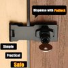 Alise Hasp Lock,Door Hinge Lock with Keys,Black Clasp Latch Hinges Locks for Doors,4 Inch Chest Latches,Dispense with Padlock