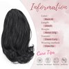 MONIXI Ponytail Extension, 10" Short Wavy Natural Curly Hair Claw Clip Ponytail Invisible Extension Synthetic Drawstring Women's Hair (10 Inch, Natural Black)