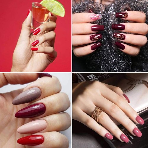 Vishine Soak-Off UV LED Gel Polish Nail Art Manicure Lacquer Medium Violetred(075)