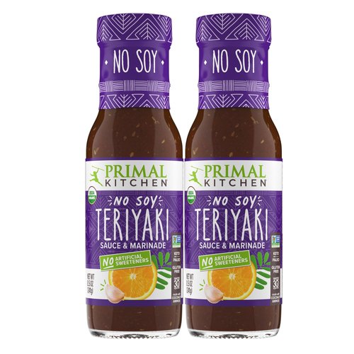 Primal Kitchen No-Soy Organic Teriyaki Sauce & Marinade, Made with Real Ingredients, 8.5 Ounces, Pack of 2