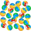 Hungdao 72 Pcs Mini Beach Ball Decoration Rainbow Small Beach Ball with Hanging Rope and Hooks Inflatable Pool Ball Blow up Sport Ball Toy for Water Games Summer Hawaiian Party Ornament