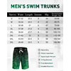 APTRO Men's Swim Trunks Quick Dry Bathing Suit 9" Big & Tall Palm Swimsuit HWP023 Green L