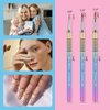 Shine Chance 3Pcs Acrylic Nail Brushes Set Size 2 4 5, Kolinsky Hair Acrylic Nail Art Brush, Art Design & Polish Mistake Cleaning Manicure Tools for Women Acrylic Application, Gradient