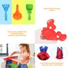 Elovien Beach Sand Toys Set, 24PCS Sandbox Toys with Mesh Backpack Bag Included 2 Foldable Buckets Pails, Sand Molds, Shovels, Rakes and Watering Can, Summer Outdoor Toys for Kids Toddlers Boys Girls