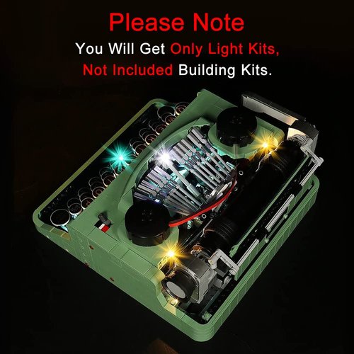 LMTIC Remote Control Led Lighting Kit for Lego Typewriter 21327 Building Blocks Model-Light Kit for Lego Ideas 21327 Typewriter - Light Set Compatible with Lego 21327 (NOT Included The Lego Sets)
