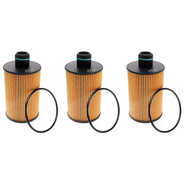 iFJF 68229402AA Engine Oil Filter Element Replacement for Ram 3.0L V6 1500 2014-2019 Grand Cherokee 2014-2020 Replaces 68109834AA(Set of 3)