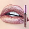 MAEPEOR Metallic Liquid Lipstick 6 Color Metal Diamond Pearl Lipstick Long Wear and Non-stick Cup Mermaid Lip Gloss (Colors 06)
