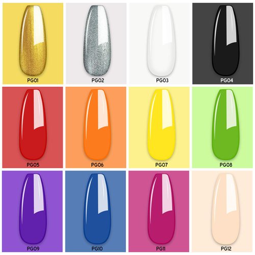 SAVILAND Gel Paint Kit - Gel Nail Polish Kit 12 Colors Soak Off Gel Polish Set with 15pcs Painting Drawing Nail Brush Pen for Nail Art Design & Nail Salon