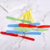 Kisangel Dragonfly Action Figure 40Pcs Plastic Dragonfly Toy Dragonfly Hand Rub Plastic Propeller Bamboo Dragonfly Copter for Outdoor Indoor (Random Color) Toy Helicopter