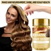 Keratin Hair Treatment Serum,60 Capsules Hair Treatment Oil for Dry Damaged Hair,Hair Oil with Keratin,Argan Oil-Leave-in Anti Frizz Conditioner with Vitamins A, C, E & B5- No Rinse for All Hair Types
