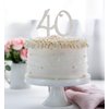 Hatcher lee Bling Crystal 40 Birthday Cake Topper - Best Keepsake | 40th Party Decorations Silver