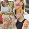 Y 10 Sheet Dinosaur Temporary Tattoo Stickers Boys Girls Makeup Festival Carnival Birthday Party Fake Body Tattoos for Ancient Animal Theme Face Tattoos Body Tattoos