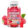 Potassium Citrate Gummies, High Potassium Supplement Gummies 1200mg Support Leg Cramps & Muscle Health, Potassium Gummies for Adults & Kids, Vegan, Raspberry Flavor 60 Count