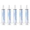 BASIK 60ml | 60cc Cath Tip Silicone O-Ring Syringes | Tube Feeding | Oral Syringe Craft and Garden Multi-Use Syringe 5/Pack