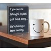 Esur Funny Office Desk Decor Box Sign,Engineered Wood - Home Office Decorations Supplies for Women - Cute Cubicle Desk Accessories
