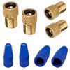 Brass Presta Valve Adapter - Presta Valve Caps Anodized Aluminum