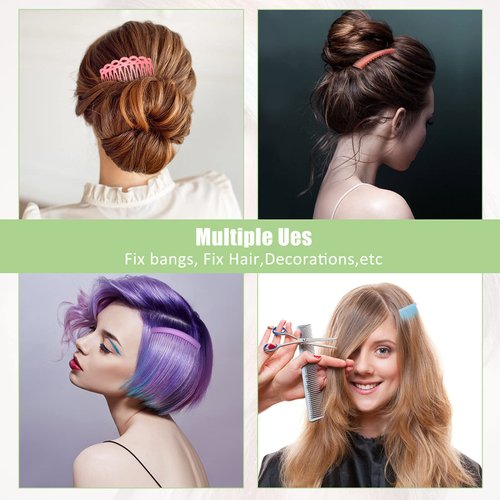 30 Pieces French Hair Side Combs Set Colorful Hair Clip Combs Plastic Twist Comb Accessories for Women, 3 Styles(14, 11, 23 Teeth,Retro Color)