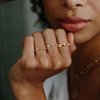 Jstyle 14K Gold Filled Rings for Women Stacking Rings Stackable Thin Gold Rings Simple Plain Pinky Thumb Statement Band Ring Comfort Fit 3Pcs 1mm 3mm Size 7