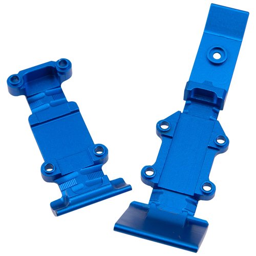 Vgoohobby Aluminum Alloy Front & Rear Skid Plate Skidplate Set #7037 Compatible with 1/16 Traxxas E-Revo 71054 VXL Slash 4WD 70054 Summit 72054 RC Car