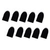 10Pcs/Set Reusable Silicone Nail Soakers UV Gel Nail Polish Remover Wrap Caps Nail Art Kits (Black)