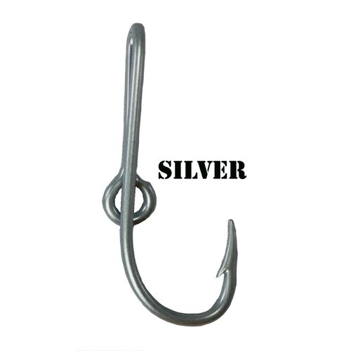 BT Outdoors Eagle Claw Silver Hat Hook Fish Hook for Hat Silver Fish Hook Money/Tie Clasp