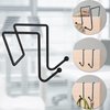 4 Pack Cubicle Double Coat Hooks for 2" Width Cubicle Panel Partition Wall, Cubicle Panel Metal Hooks for Hanging Clothes, Bags, Purses, Keys, Umbrellas, Color Black