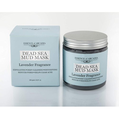 Dead Sea Mineral Mud Mask Scented with Lavender for Face and Body - 100% Natural Minerals - Minimize Pores, Remove Blackheads, Reduce Acne and Wrinkles for Men and Women, a Healthier Complexion 8.8 oz