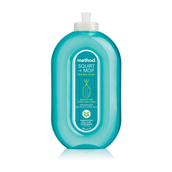 Method Hardwood Floor Cleaner Squirt + Mop Bottle, Spearmint Sage, For Sealed Hardwood and Laminate Floors, 25 Fl Oz (Pack of 1)
