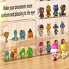 Clear Acrylic Display for Figures Case Acrylic Storage Clear Box Cabinet Showcase for Collectibles Figures Doll Lego Collectibles Action Figures Pop Mart Block Toy Minifigures Stand with Door Dust