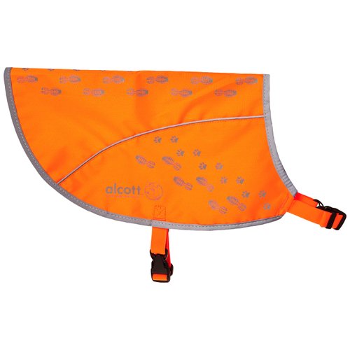 alcott Visibility Dog Vest with Reflective Trim, Medium, Neon Orange