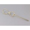 Gold infinity barrette outline shape metal hair clip barrette gold shiny clip