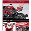 MING YING 66 Pull Back Motorcycle Model - 1:12 Scale Toy Motorcycle,Motorcycle Toy with Light and Music Gift for Children Boys and Girls (Red)