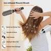 Elfirly Round Brush for Blow Out, Ionic Tech Thermal Ceramic Round Hair Brush for Blow Drying, Medium Barrel Brush with Boar Bristles for Curling Hair (Barrel 1.3 inch, 2.4 inch with Bristles)