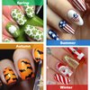 IDDFEVE 24 Sheets Seasonal Nail Art Stickers, Four Season Variety Pack All Holiday Nail Decals, Self-Adhesive Varied Design for Flowers Butterflies Halloween Christmas Spring Summer Fall Decoration