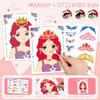 Arts and Crafts for Kids Ages 8-12, 5 In 1 Kids Makeup Sets for Girls 5-8, Princess Makeup, Dress Up, Foil Fun, Diamond Art with Princess Show Stand, Birthday Gifts for Girls Ages 4 5 6 7 8 9 10 11 12