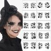 Eye shadow Tattoo Sticker Temporary Eye Tattoo Makeup Transfer Stickers Eyeliner Eyeshadow Sticker Spider Web Skull Bat for Women Halloween Masquerade Party 20pcs /10 Pairs