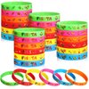 Xinnun 24 Pcs Mexican Fiesta Rubber Bracelets Fiesta Party Silicone Wristbands Mexican Party Favors with Taco Cactus Pinata Pattern for Let's Fiesta Cinco De Mayo Party(Fiesta)