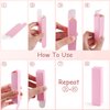 100 Pack 0.78 * 0.78 * 3.34 inch Kraft Paper Lipstick Box Rectangle Lip Balm Kraft Boxes Essence Oil Bottle Packaging Organzier for Makeup Sample Tube Storage DIY Gifts - Pink