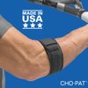 Cho-Pat Tennis Elbow Support Strap, Adjustable Compression Forearm Support for Tennis Elbow Treatment, Overuse Syndromes, and Muscle Strains, Small, Made in the USA