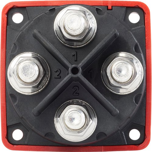 Blue Sea Systems 6011 m-Series Battery Switch Dual Circuit Plus, Red