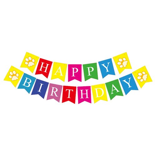 WTREHTHJ Dog Birthday Party Supplies Dog Party Decorations Happy Birthday Banner Dogs Dog Party Decorations Puppy Birthday Banner (Colorful 2)