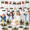 party greeting 109Pcs Train Birthday Party Supplies Includes Steam Train Party Plates Napkins Fork Retro Train Banner Hanging Ceiling Swirls for Train Transportation Baby Shower Party Decorations Set