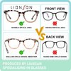 LianSan Bifocal Reading Glasses for Women with Spring Hinge Ladies Stylish Top Clear Blue Light Blocking Readers,12031 B-TTPK 2.00