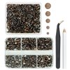 qiipii 2 Boxes 3060PCS Brown Resin Rhinestones Crystal Brown Coffee Resin Stones Crystals Diamonds Charms 2mm 3mm 4mm 5mm 6mm No-Hotfix Gems for Nails Tumblers Mugs Bottles DIY Crafts Face Eyes Makeup
